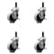 Service Caster 4 Inch Thermoplastic Wheel 1 Inch Expanding Stem Caster with Brakes, 4PK SCC-EX05S410-TPRS-SLB-1-4 - alternate 1